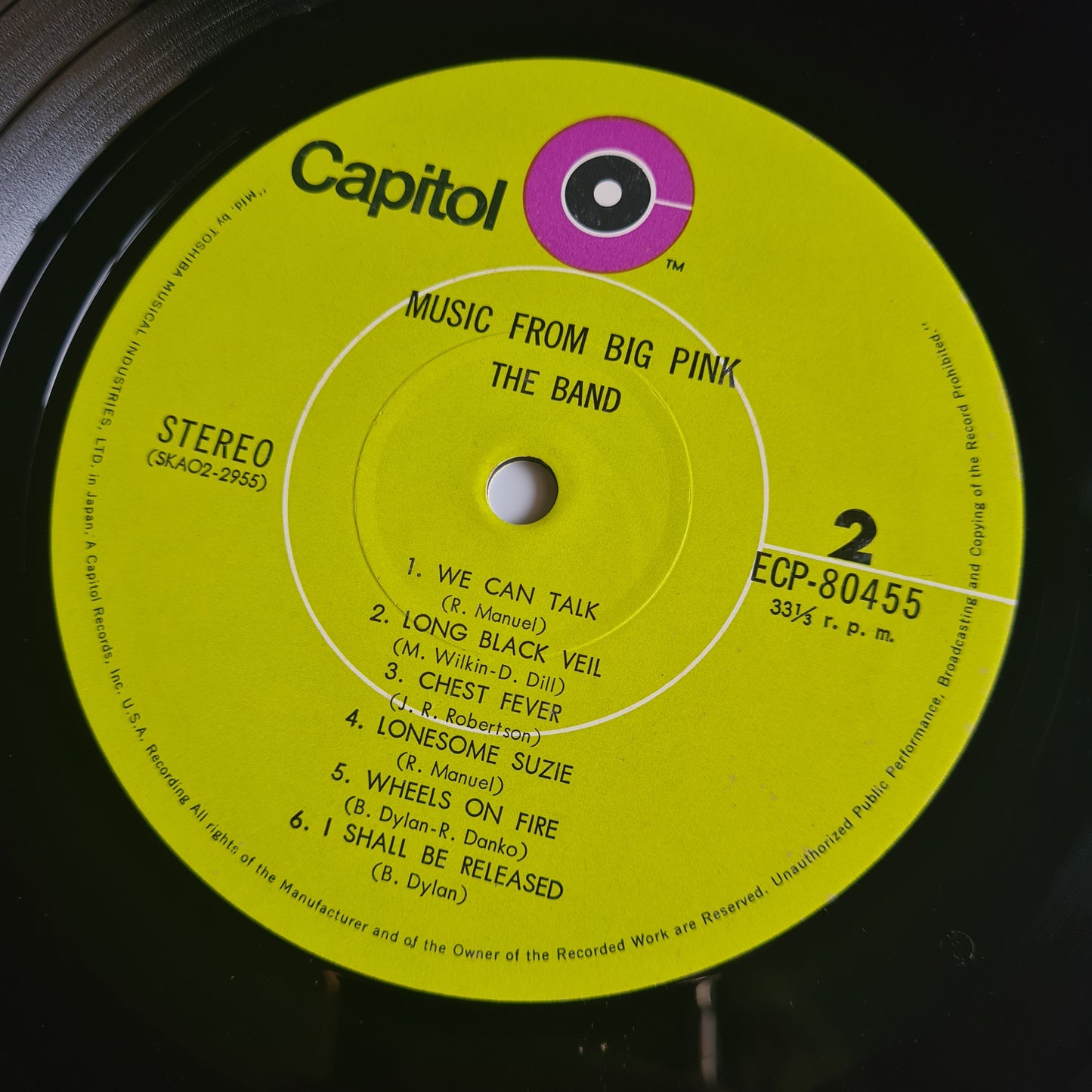 The Band – Music From Big Pink - 1968 (1973 Japanese Pressing) - Vinyl Record LP (near mint))
