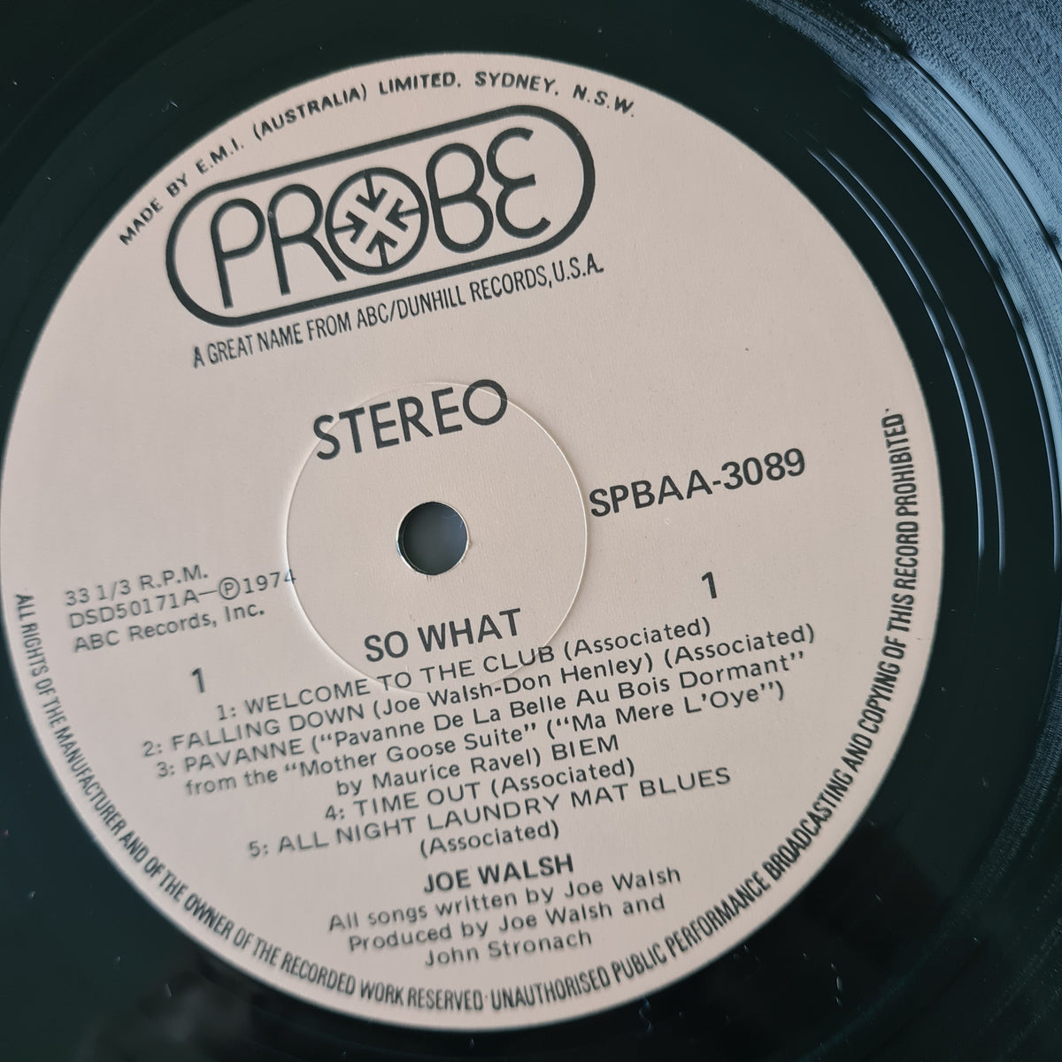 Joe Walsh – So What - 1974 (First Australian Pressing)- Vinyl Records LP (Gatefold Cover)