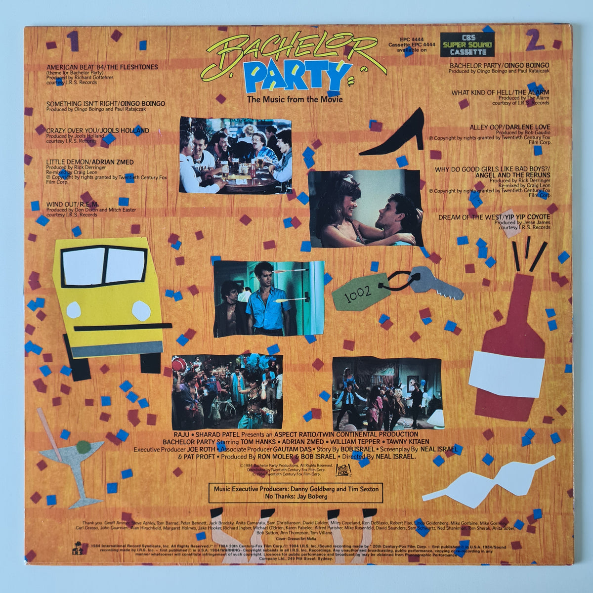 Various – Bachelor Party: The Music From The Movie - 1984 - Vinyl Record LP