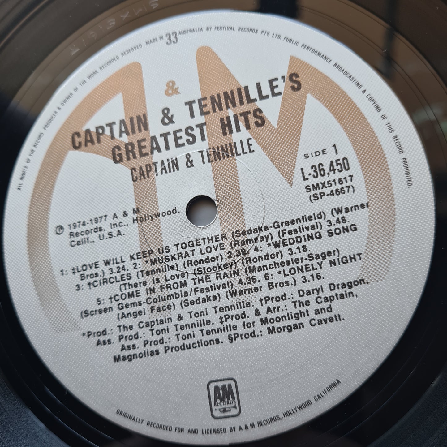 Captain And Tennille – Greatest Hits - 1977 (Gatefold Cover) - Vinyl Record LP