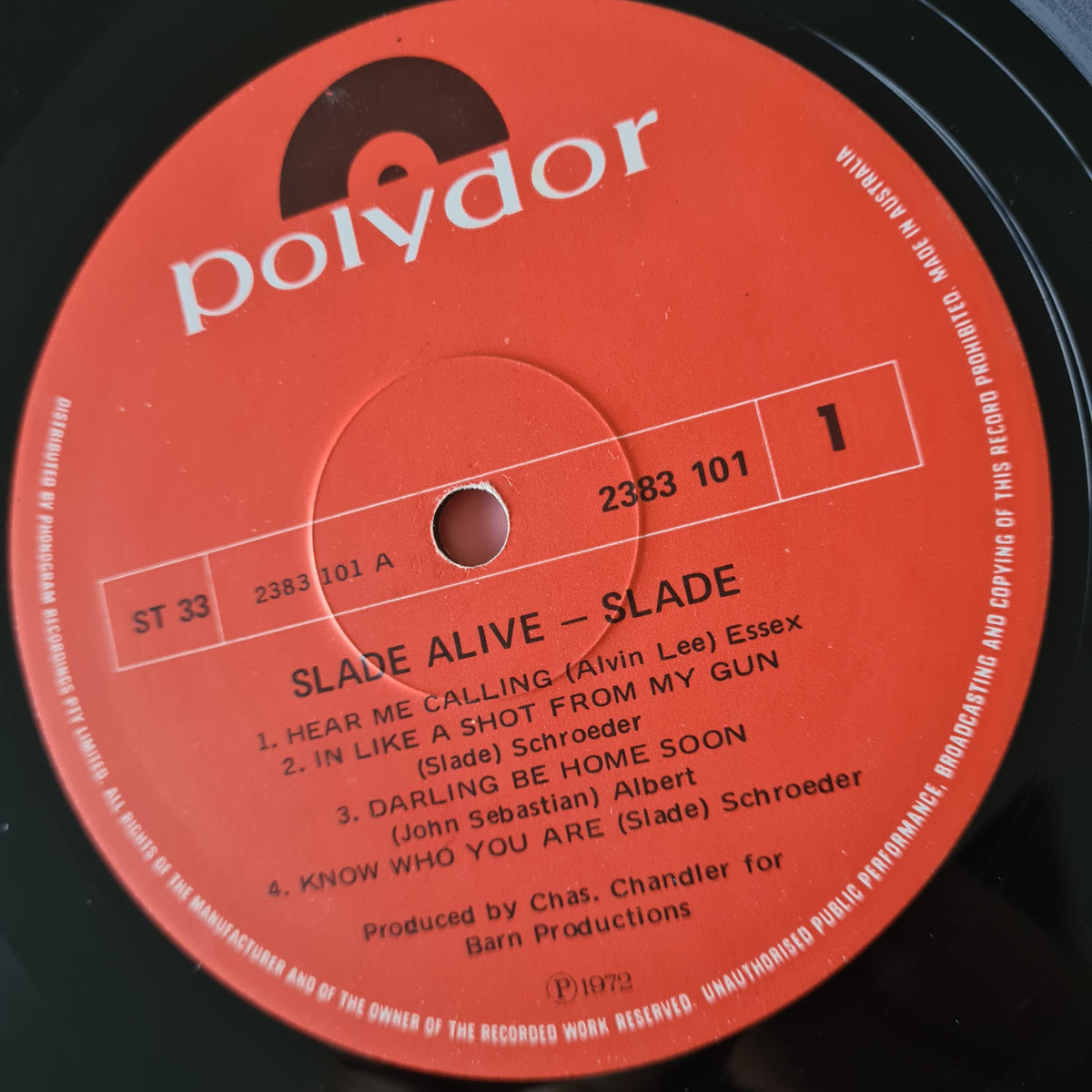 Slade – Slade Alive! - 1972 - Vinyl Record LP