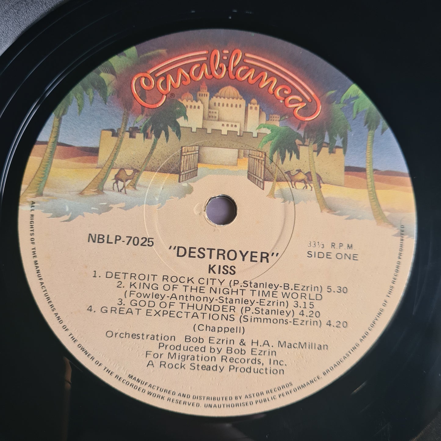 KISS – Destroyer - 1976 (2nd Australian Pressing Nov 1976) - Vinyl Record LP