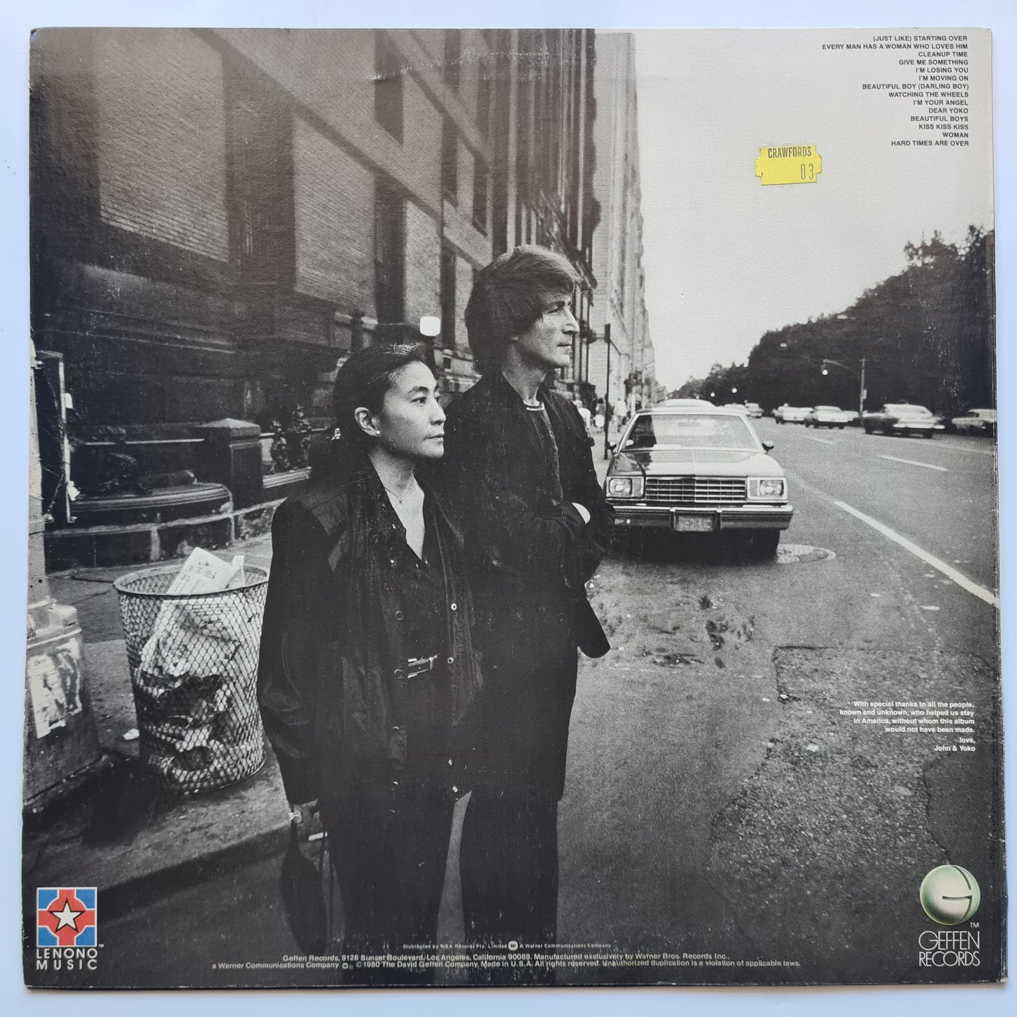 John Lennon & Yoko Ono – Double Fantasy - 1980 - Vinyl Record LP