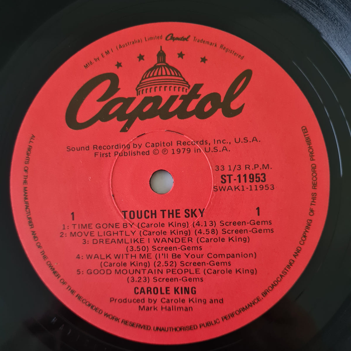 Carole King – Touch The Sky - 1979 - Vinyl Record LP