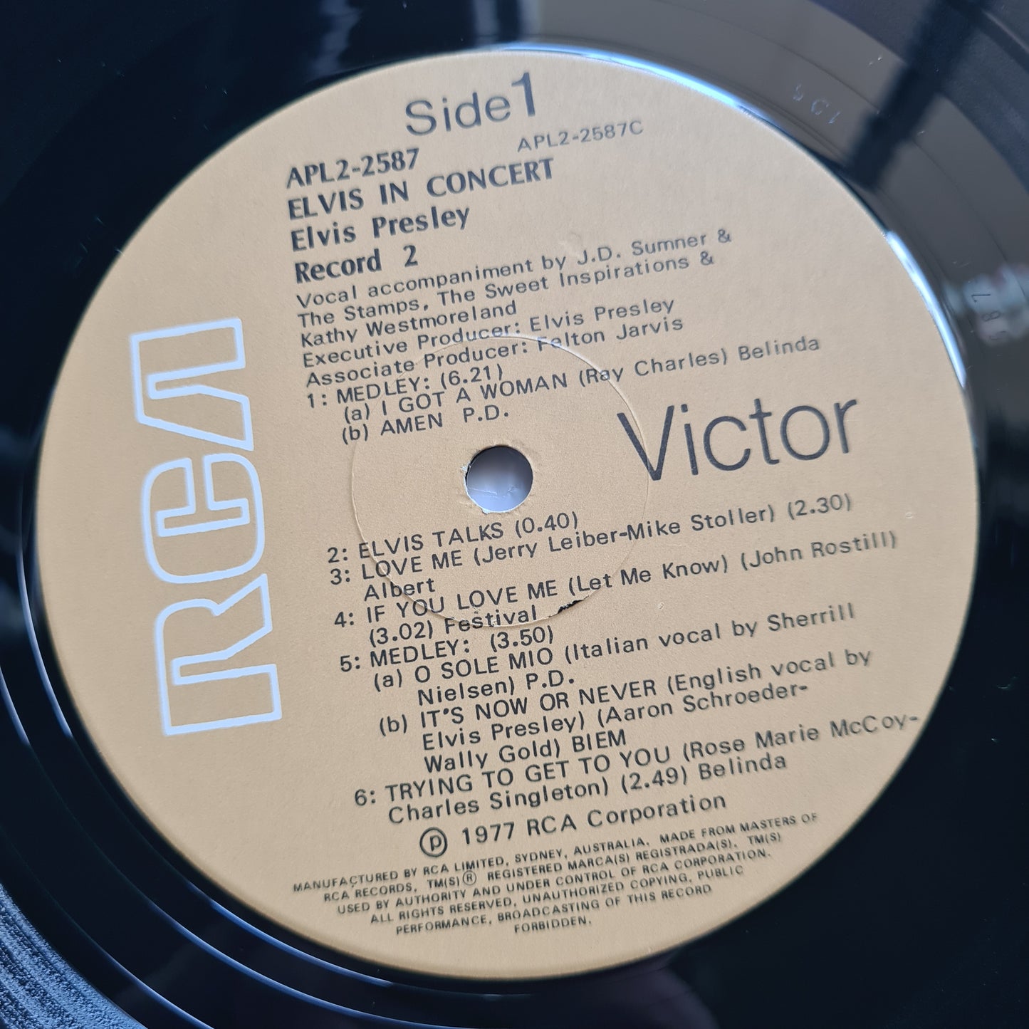 Elvis Presley – Elvis In Concert - 1977 - Vinyl Record 2LP
