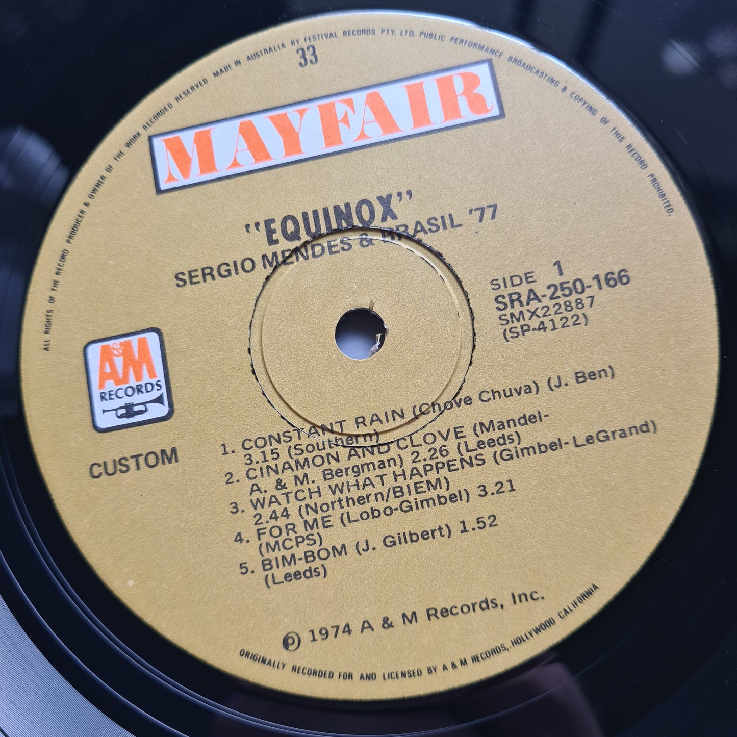 Sergio Mendes & Brasil '77 – Equinox - 1974 - Vinyl Record LP 🇧🇷