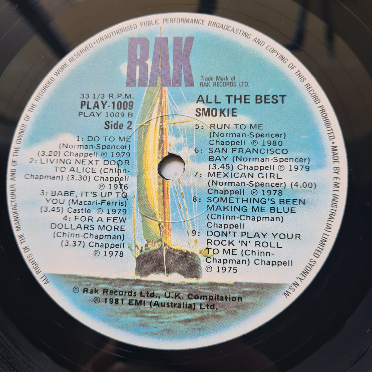 Smokie – All The Best (Greatest Hits) - 1981 - Vinyl Record LP