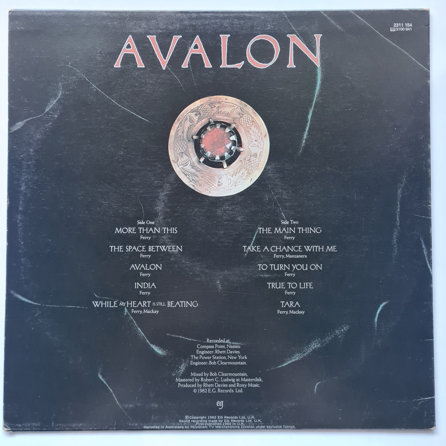 Roxy Music – Avalon - 1982 - Vinyl Record LP