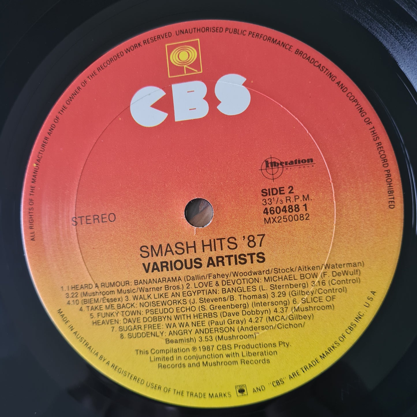 Various Artists – Smash Hits 87 - 1987 (Australian Only Pressing) - Vinyl Record LP (near mint)