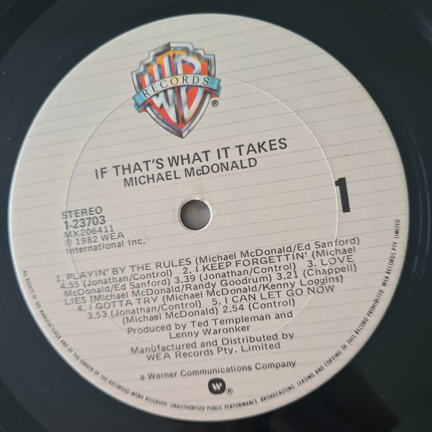 Michael McDonald – If Thats What It Takes - 1982 - Vinyl Record LP