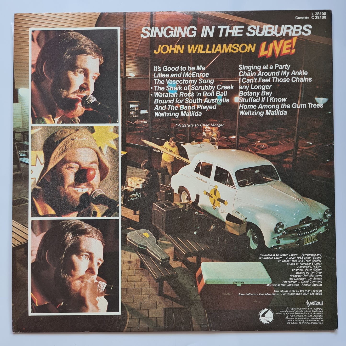 John Williamson - Singing In The Suburbs - 1983 - Vinyl Record LP (near mint)