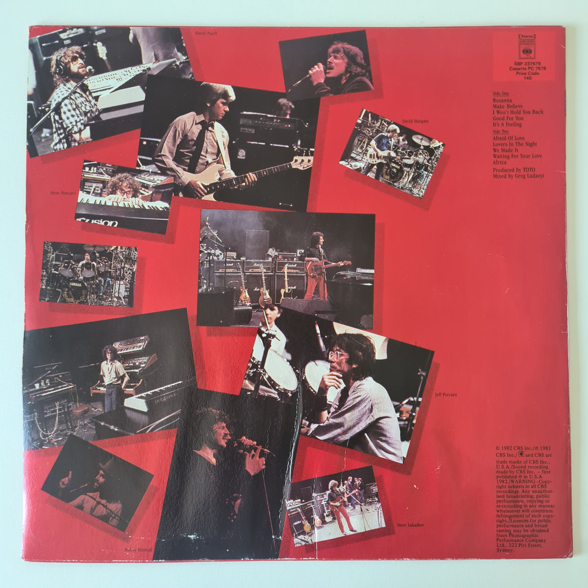 Toto – Toto IV - 1982 (First Australian Pressing) - Vinyl Record LP