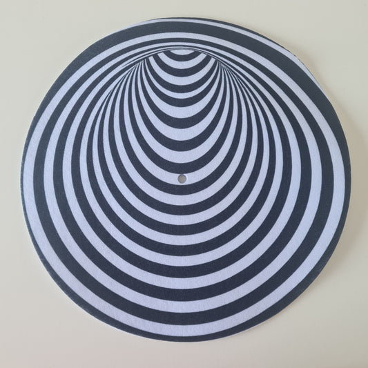 Vertigo Swirl: The Twilight Zone - AntiStatic Turntable Mat -3mm Thick, 29.5cm wide - Vinyl Record Player Protection Mat