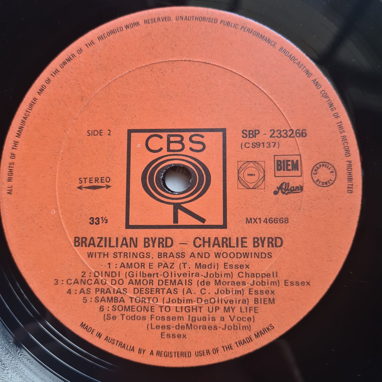 Charlie Byrd – Brazilian Byrd - 1965 - Vinyl Record LP 🇧🇷