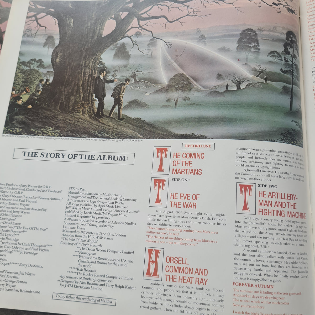 Jeff Wayne – Jeff Wayne's Musical Version Of The War Of The Worlds - 1978 (Gatefold) - Vinyl Record 2LP with booklet