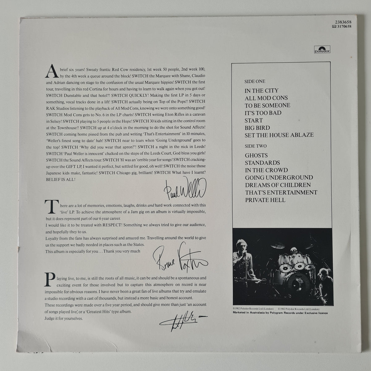 The Jam – Dig The New Breed - 1982 - Vinyl Record LP
