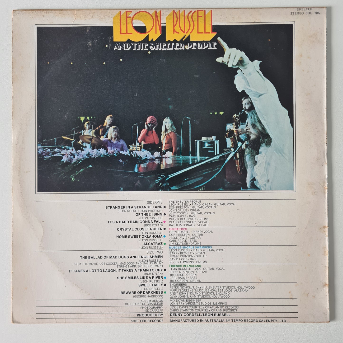 Leon Russell – Leon Russell And The Shelter People - 1971 - Vinyl Record LP