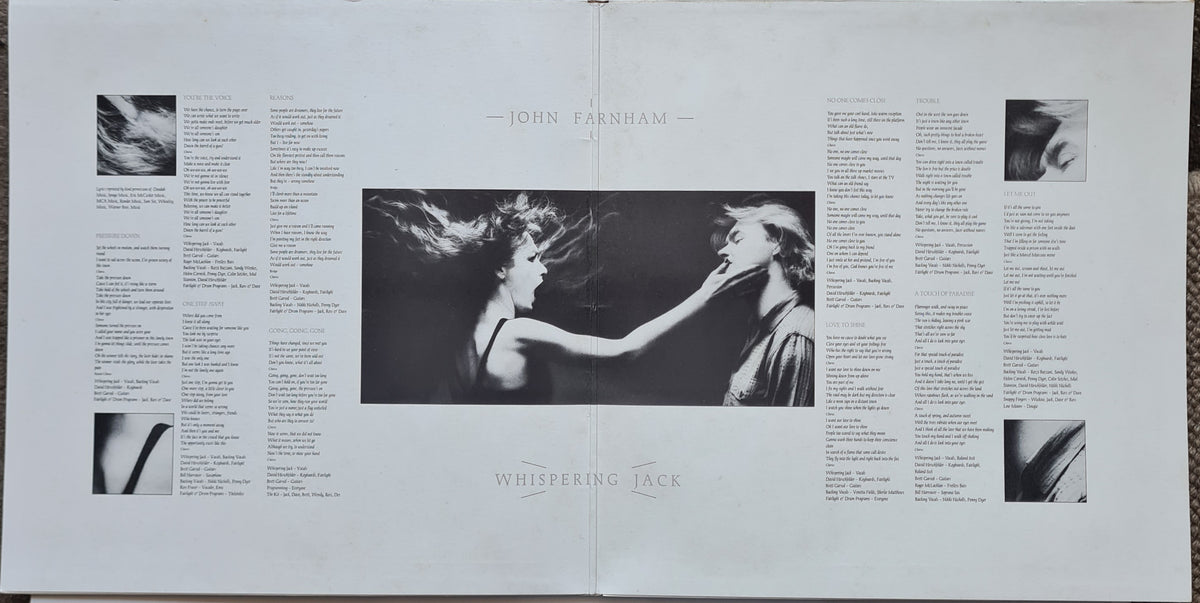 John Farnham – Whispering Jack - 1986 - Vinyl Record LP