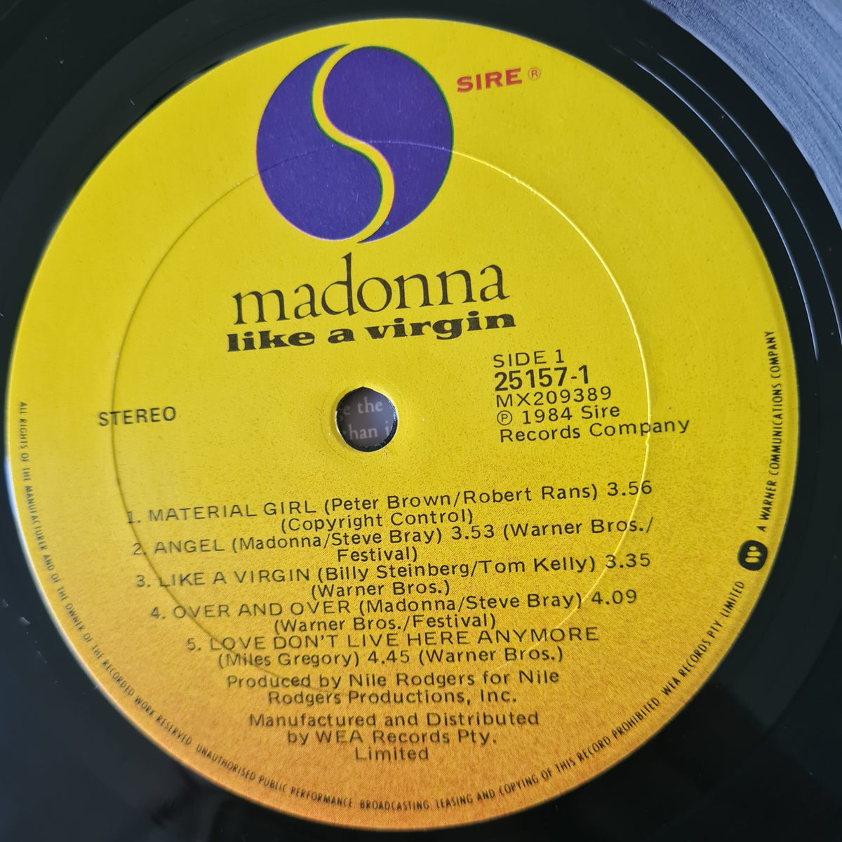 Madonna – Like A Virgin - 1983 (1984 Second Australian Pressing) - Vinyl Record LP