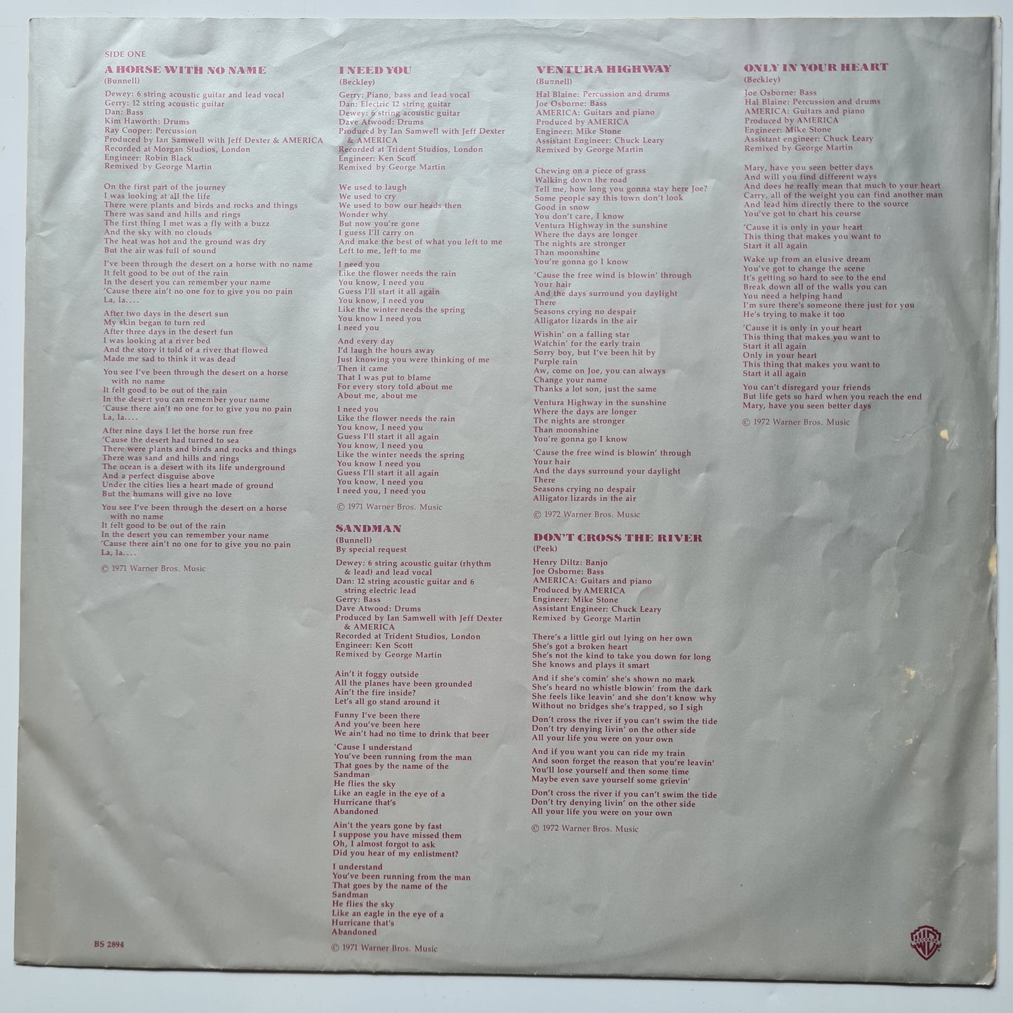 America – History: America's Greatest Hits - 1975 (Late 70's Australian Reissue) - Vinyl Record LP
