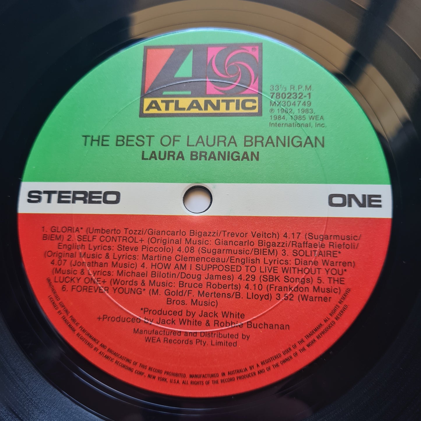 Laura Branigan – The Best Of Laura Branigan - 1988 - Vinyl Record LP
