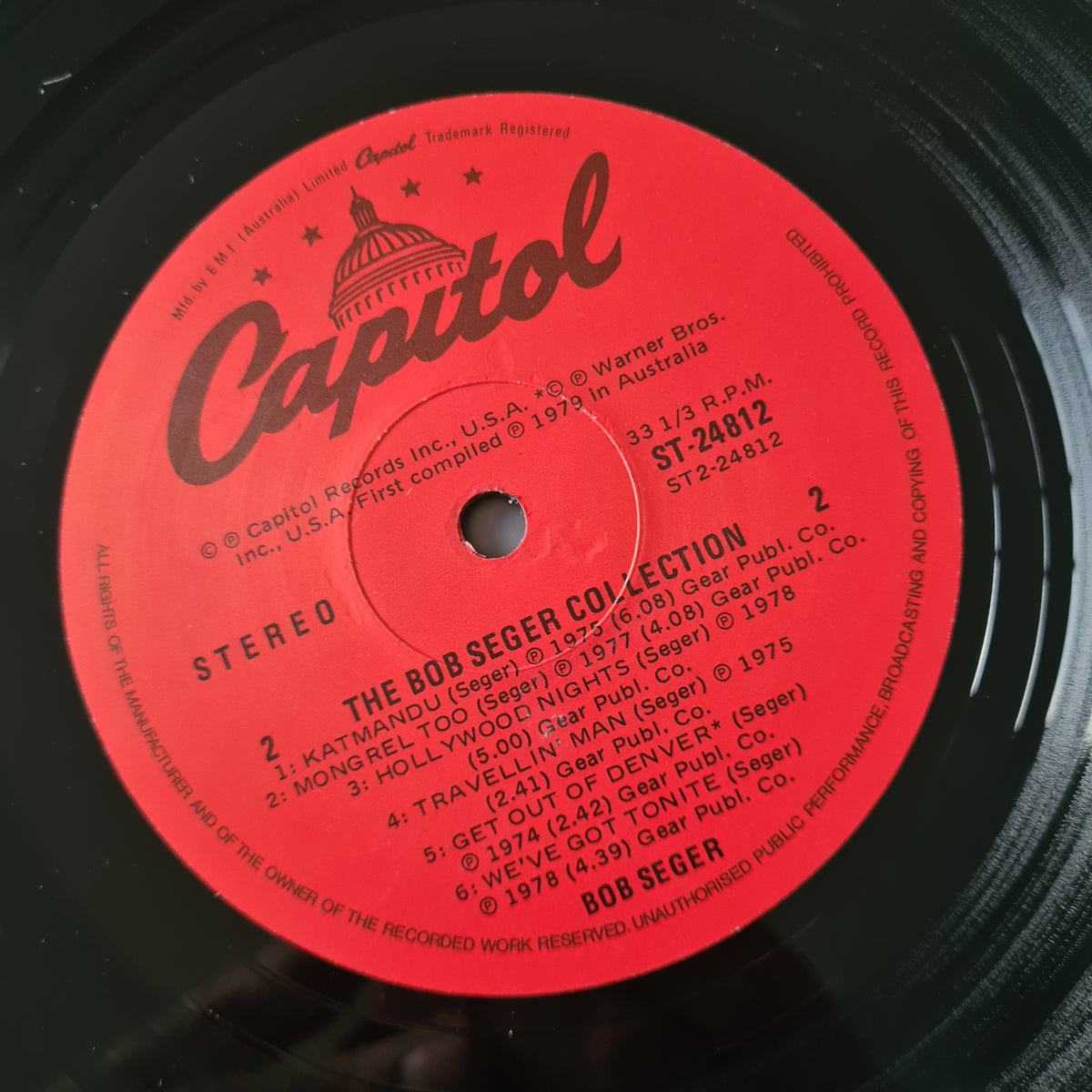 Bob Seger – The Bob Seger Collection (Greatest Hits) - 1979 (Australian Only Pressing) - Vinyl Record LP