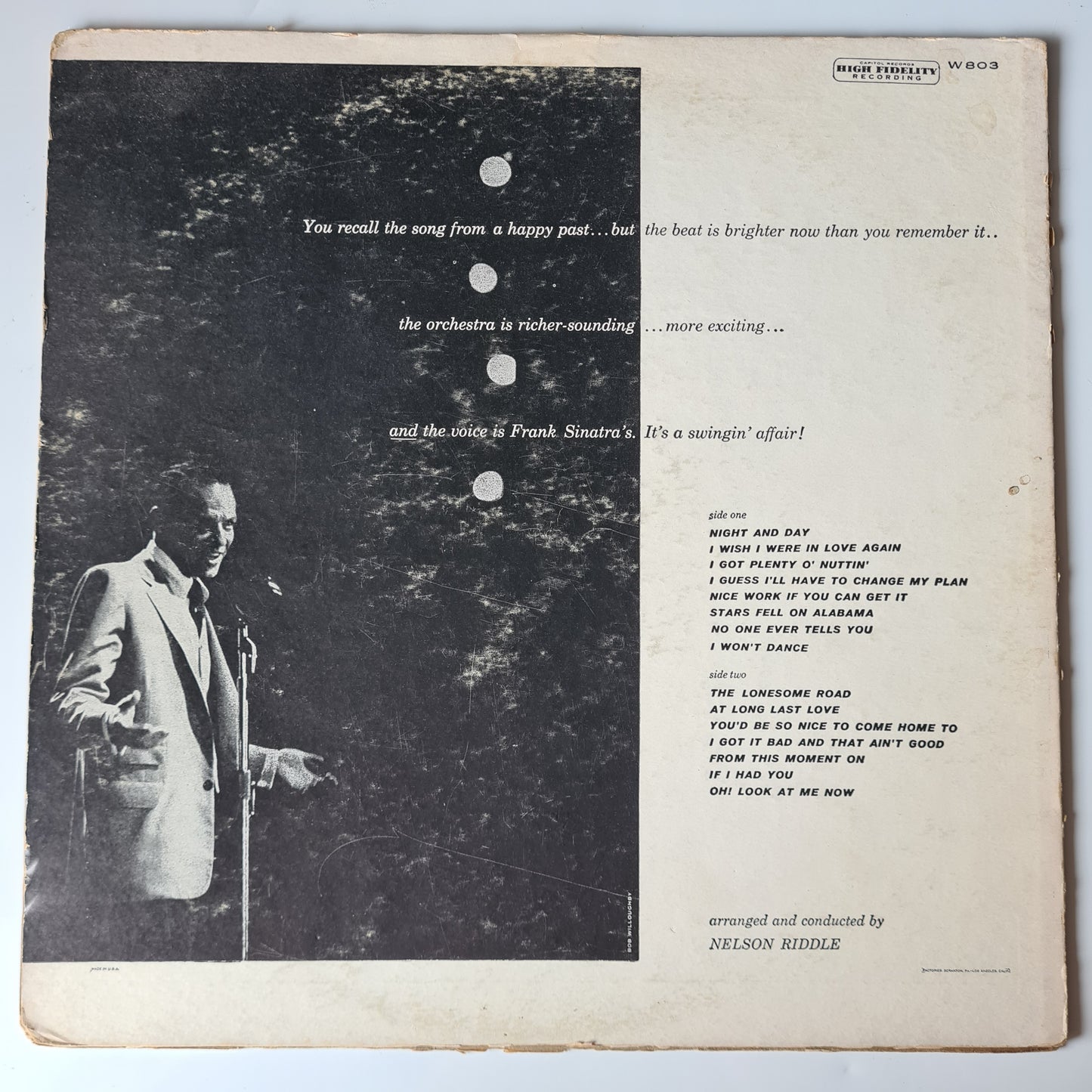 Frank Sinatra – A Swingin' Affair - 1957 (US Pressing) - Vinyl Record LP