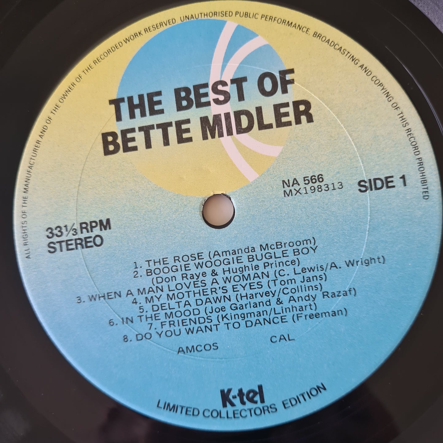 Bette Midler – The Best Of Bette - 1981 (Australian ONLY Pressing) - Vinyl Record LP (near mint)
