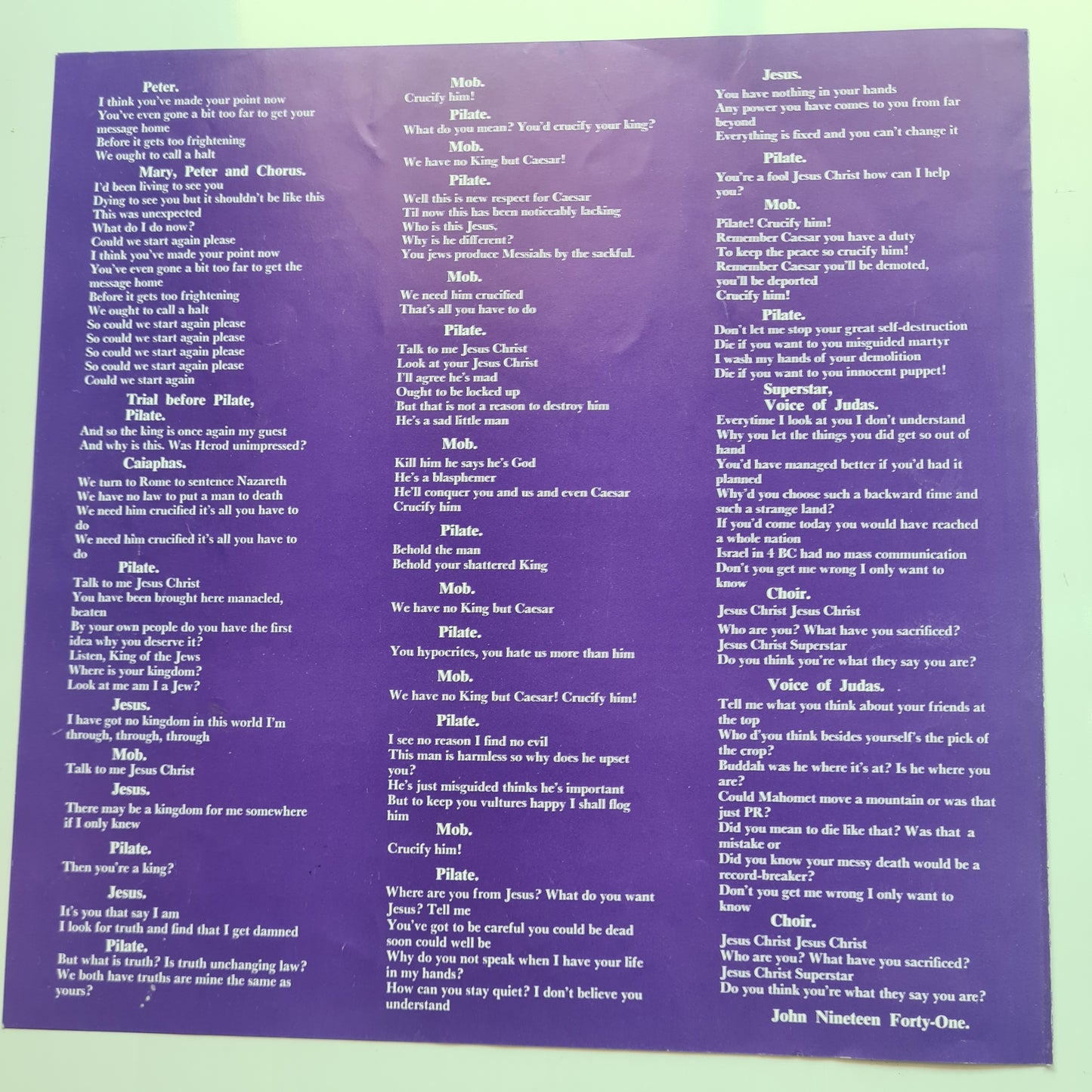 Various – Jesus Christ Superstar (Original Australian Cast Recording) - 1972 (1st Pressing) - Vinyl Record LP