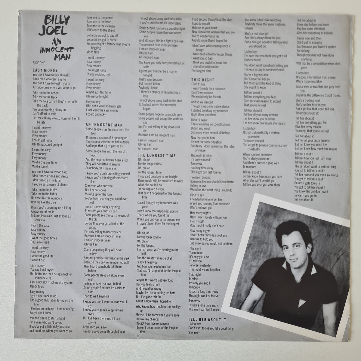 Billy Joel – Innocent Man - 1983 - Vinyl Record LP (near mint)