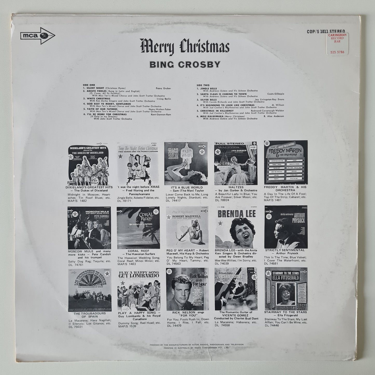 Bing Cosby – Merry Christmas - 1955 (1973 Australian Reissue) - Vinyl Record LP