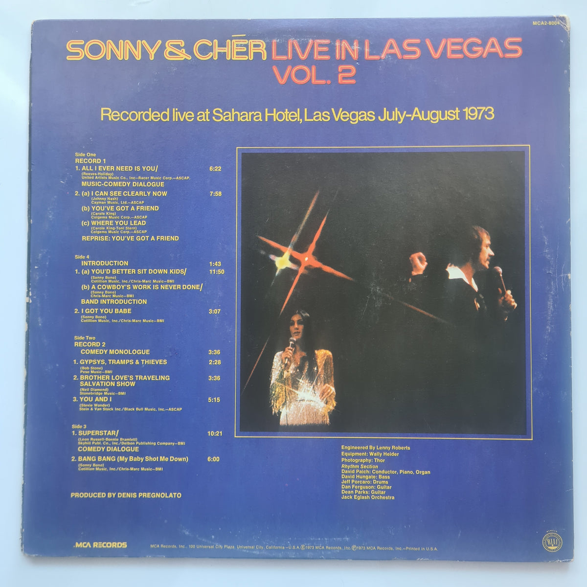 Sonny & Cher – Live In Las Vegas Vol.2 - 1973 (Canadian Pressing) - Vinyl Record 2LP