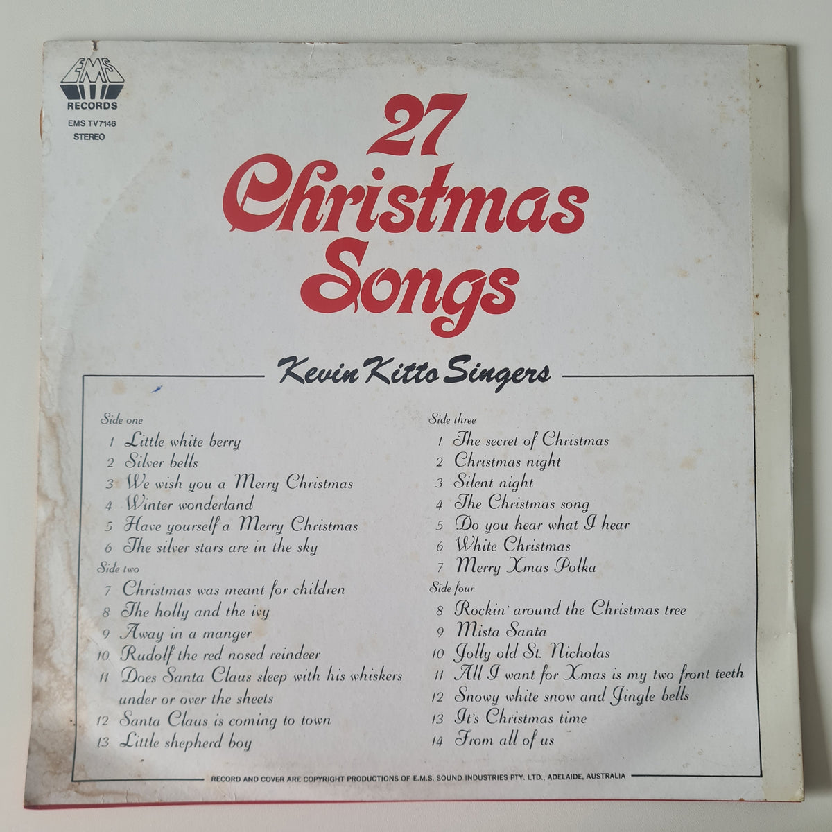 Kevin Kitto Singers – 27 Christmas Songs - 1978 - Vinyl Record 2LP