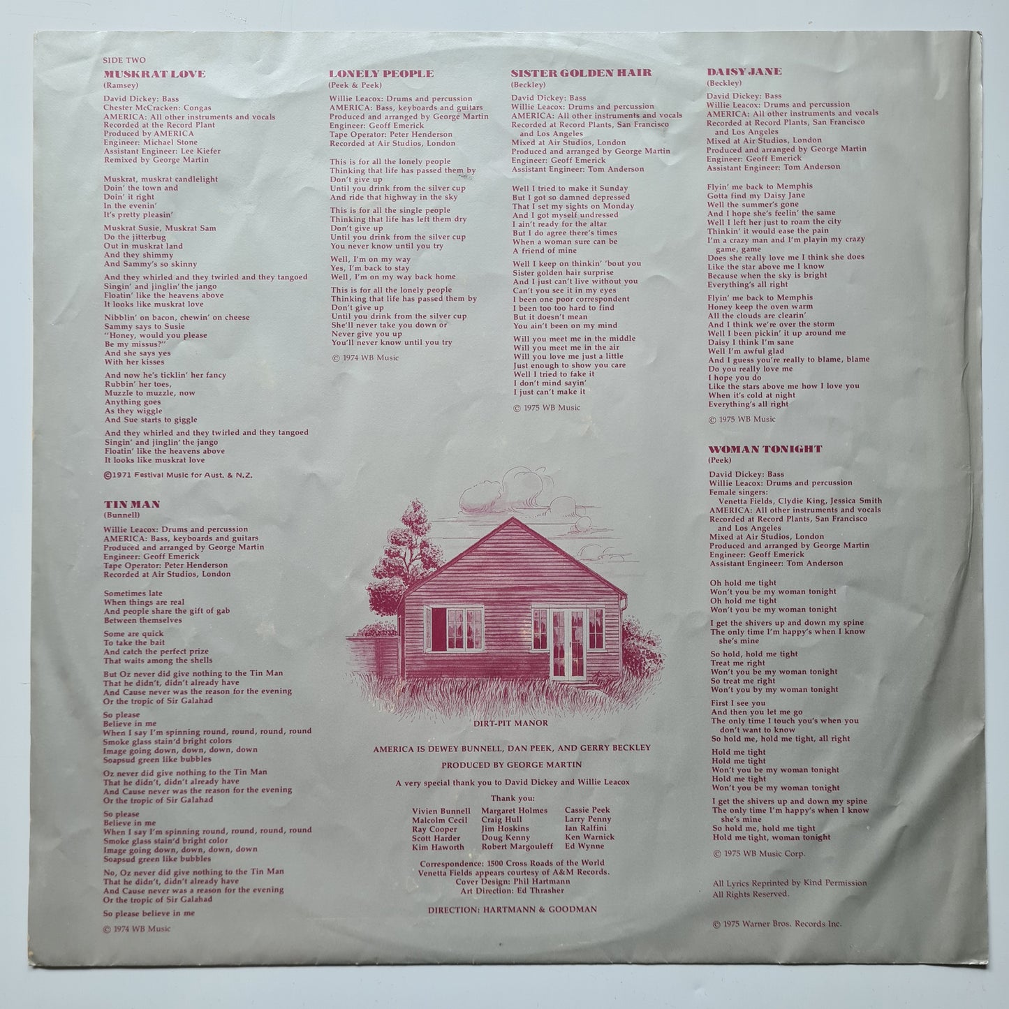 America – History: America's Greatest Hits - 1975 (Late 70's Australian Reissue) - Vinyl Record LP