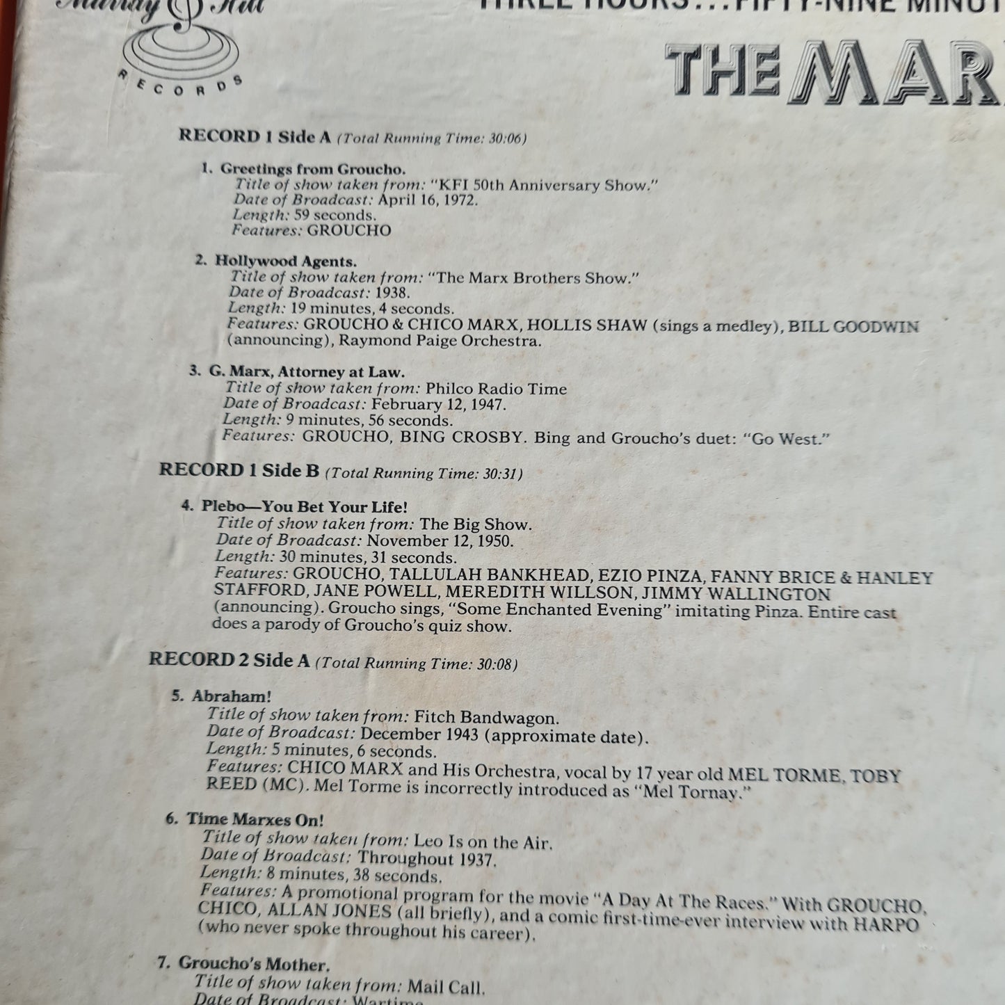 The Marx Brothers – Three Hours... Fifty-Nine Minutes... Fifty-One Seconds... With The Marx Brothers - 1974 - Vinyl Record 4LP BOX SET