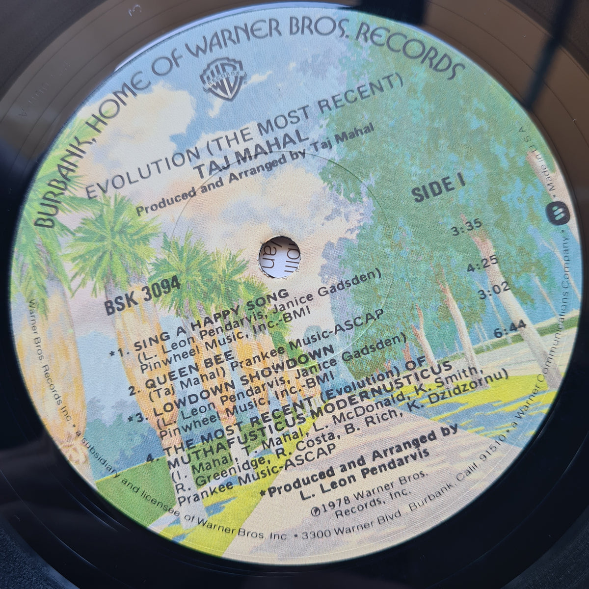 Taj Mahal – Evolution (The Most Recent) - 1978 (USA Pressing) - Vinyl Record LP