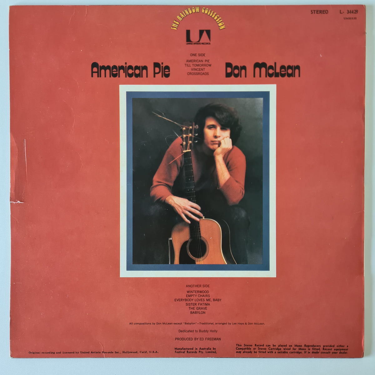 Don McLean – American Pie - 1971 (Second Australian Pressing)- Vinyl Records LP