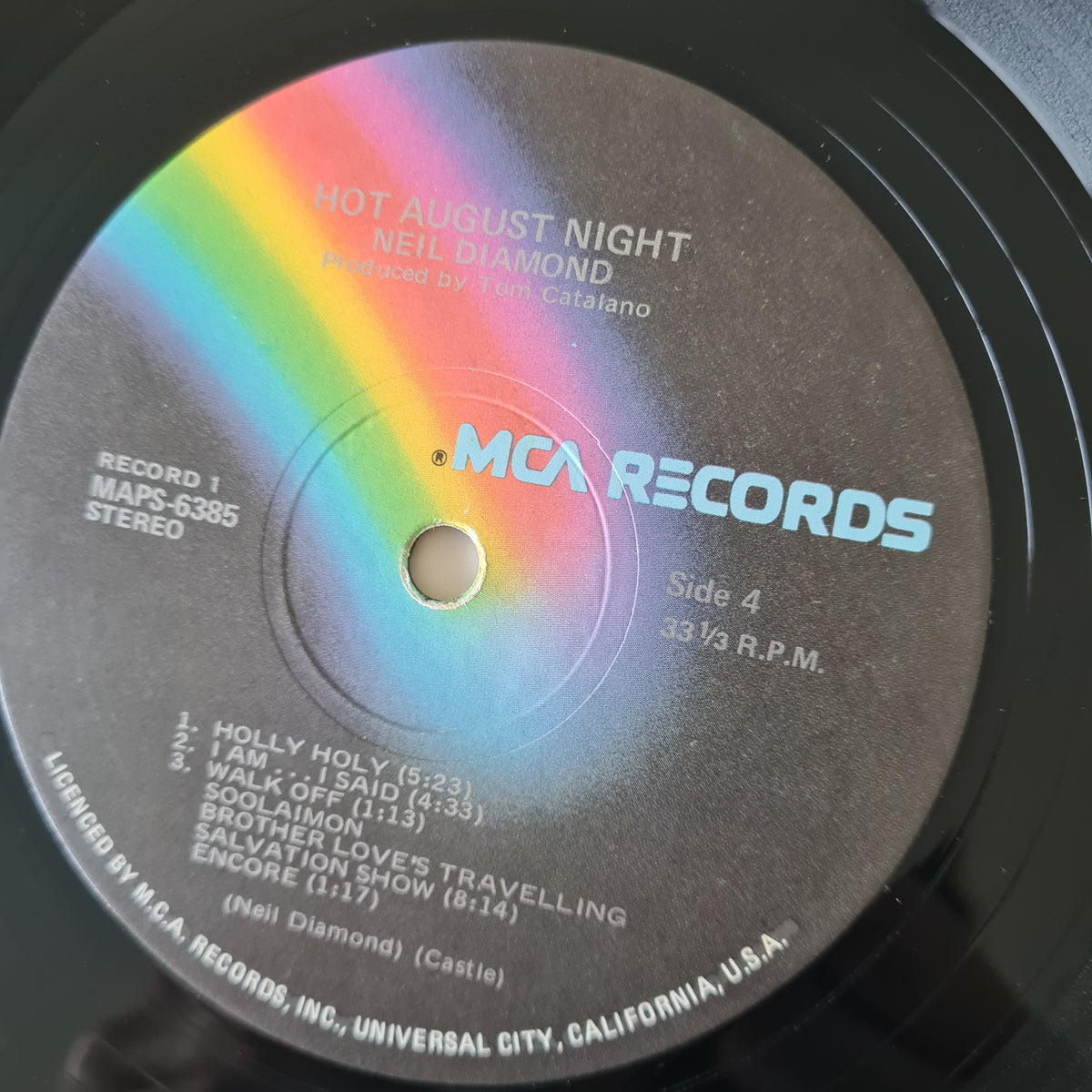 Neil Diamond – Hot August Night - 1972 (1973 2nd Australian Pressing) - Vinyl Record 2LP