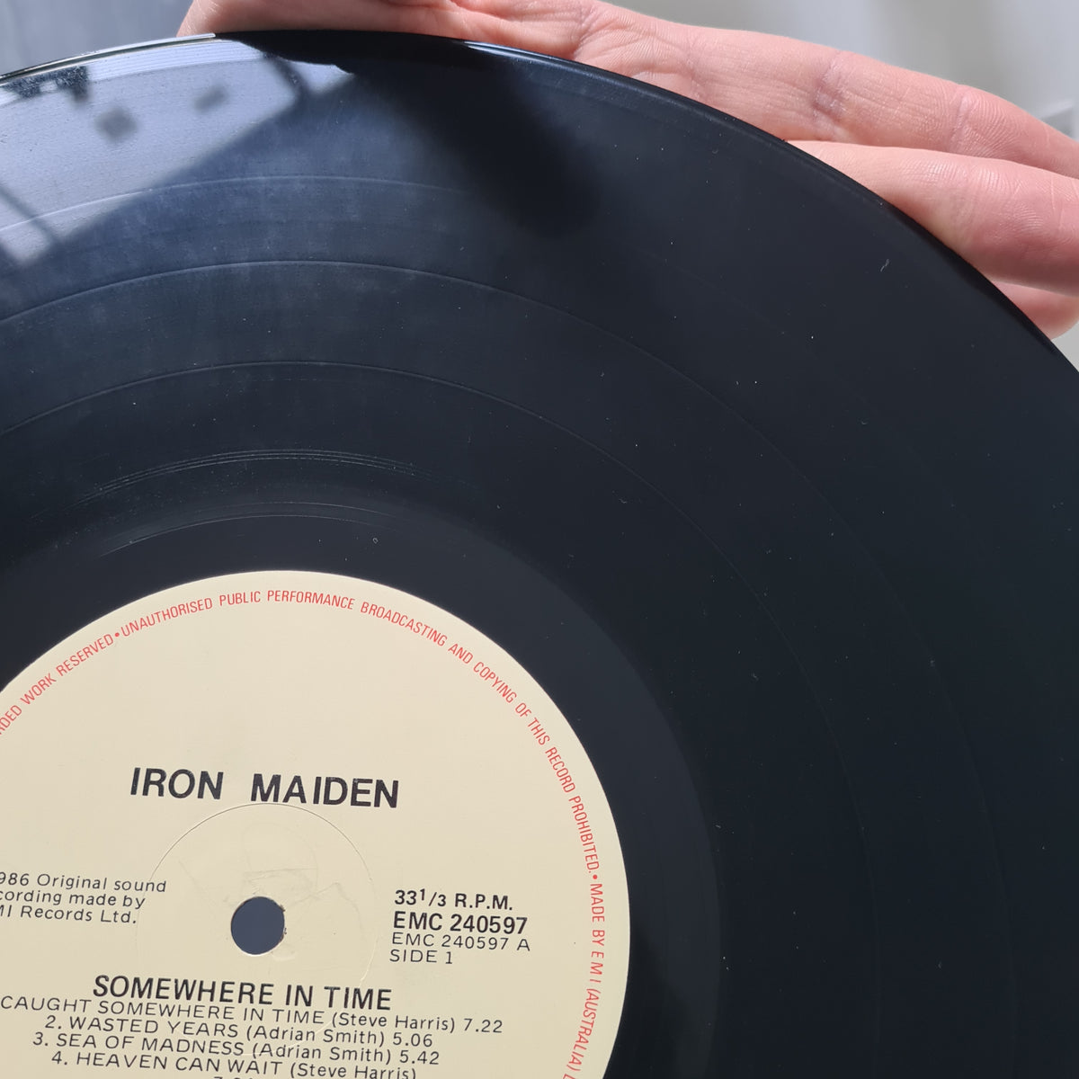 Iron Maiden – Somewhere In Time - 1986 (First Australian Pressing) - Vinyl Record LP