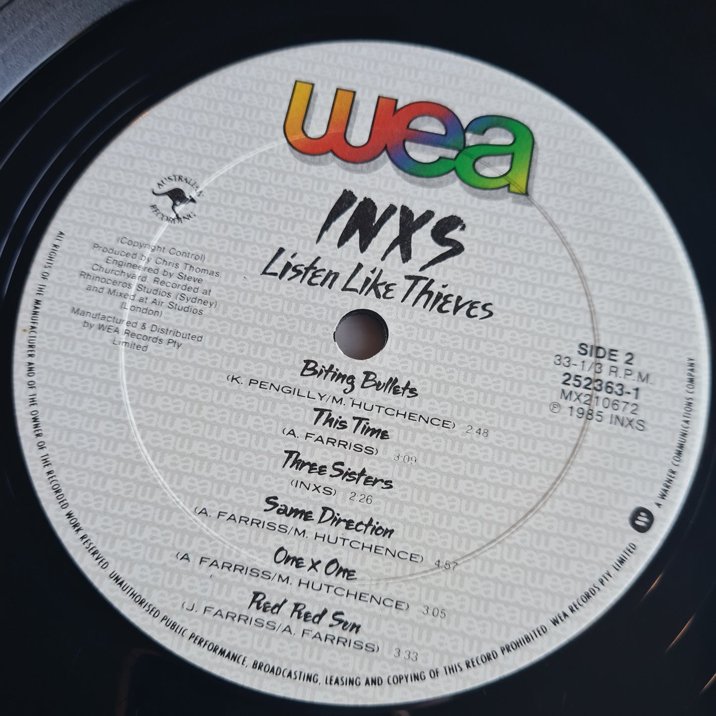 INXS – Listen Like Thieves - 1985 - Vinyl Record LP
