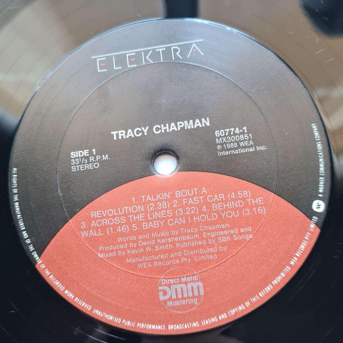 Tracy Chapman – Tracy Chapman - 1988 (First Australian Pressing) - Vinyl Record LP (near mint)
