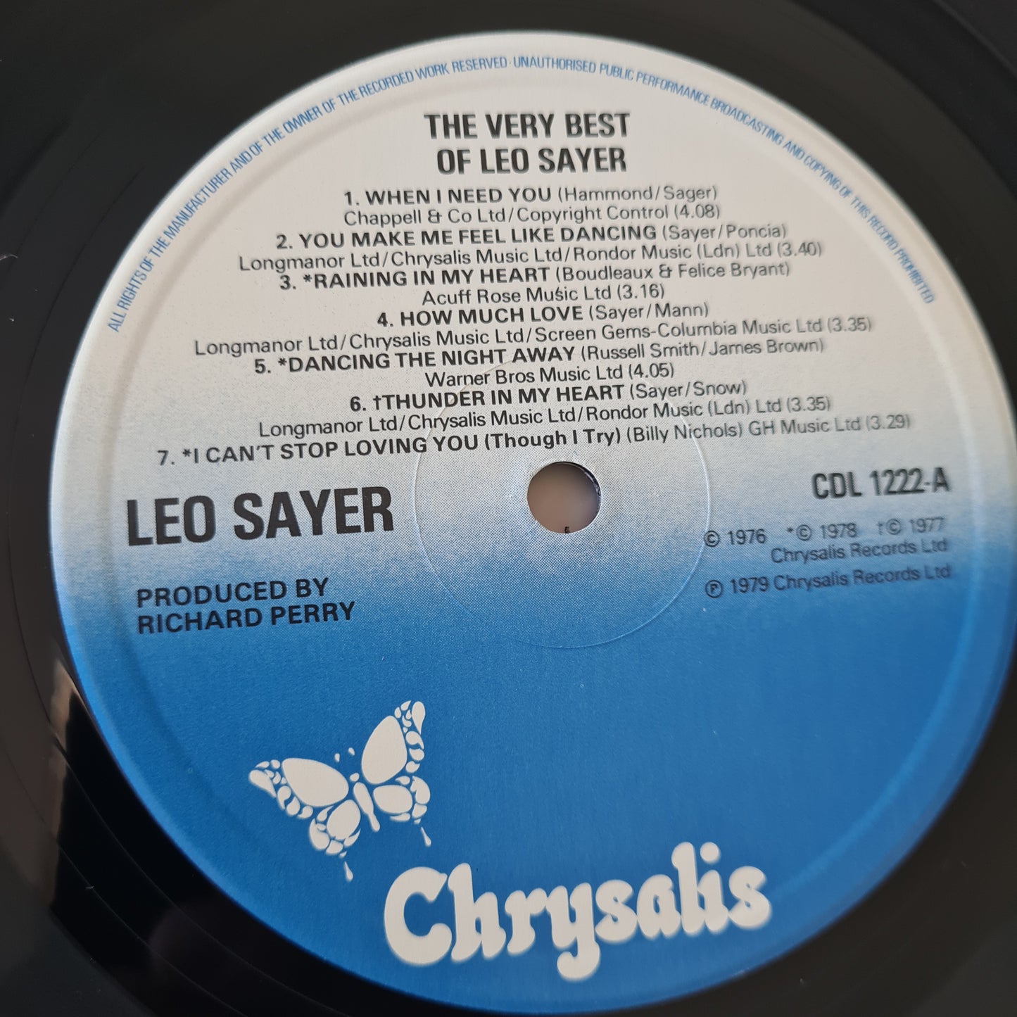 Leo Sayer – The Very Best Of Leo Sayer - 1979 - Vinyl Record LP (near mint)