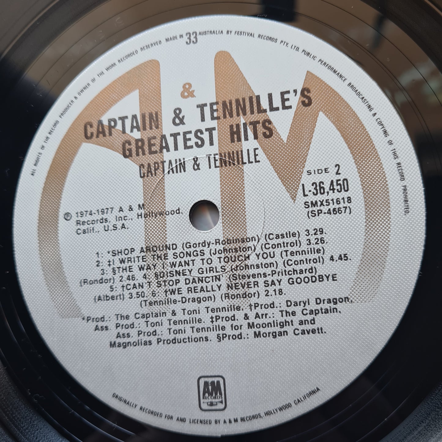 Captain And Tennille – Greatest Hits - 1977 (Gatefold Cover) - Vinyl Record LP