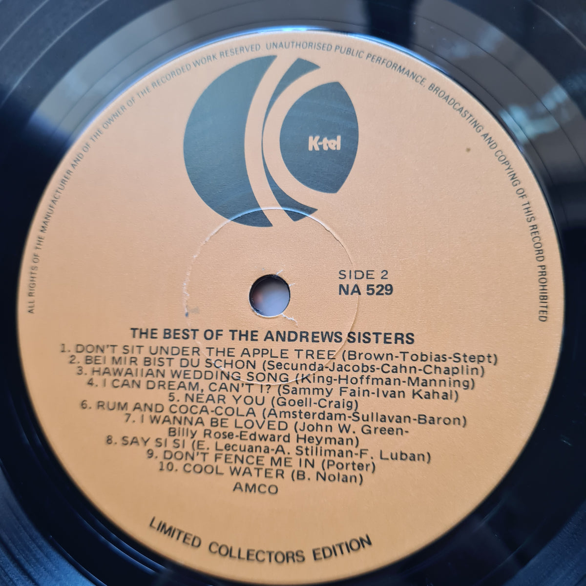 The Andrew Sisters – The Best Of The Andrew Sisters - 1980's Australian Pressing - Vinyl Record LP