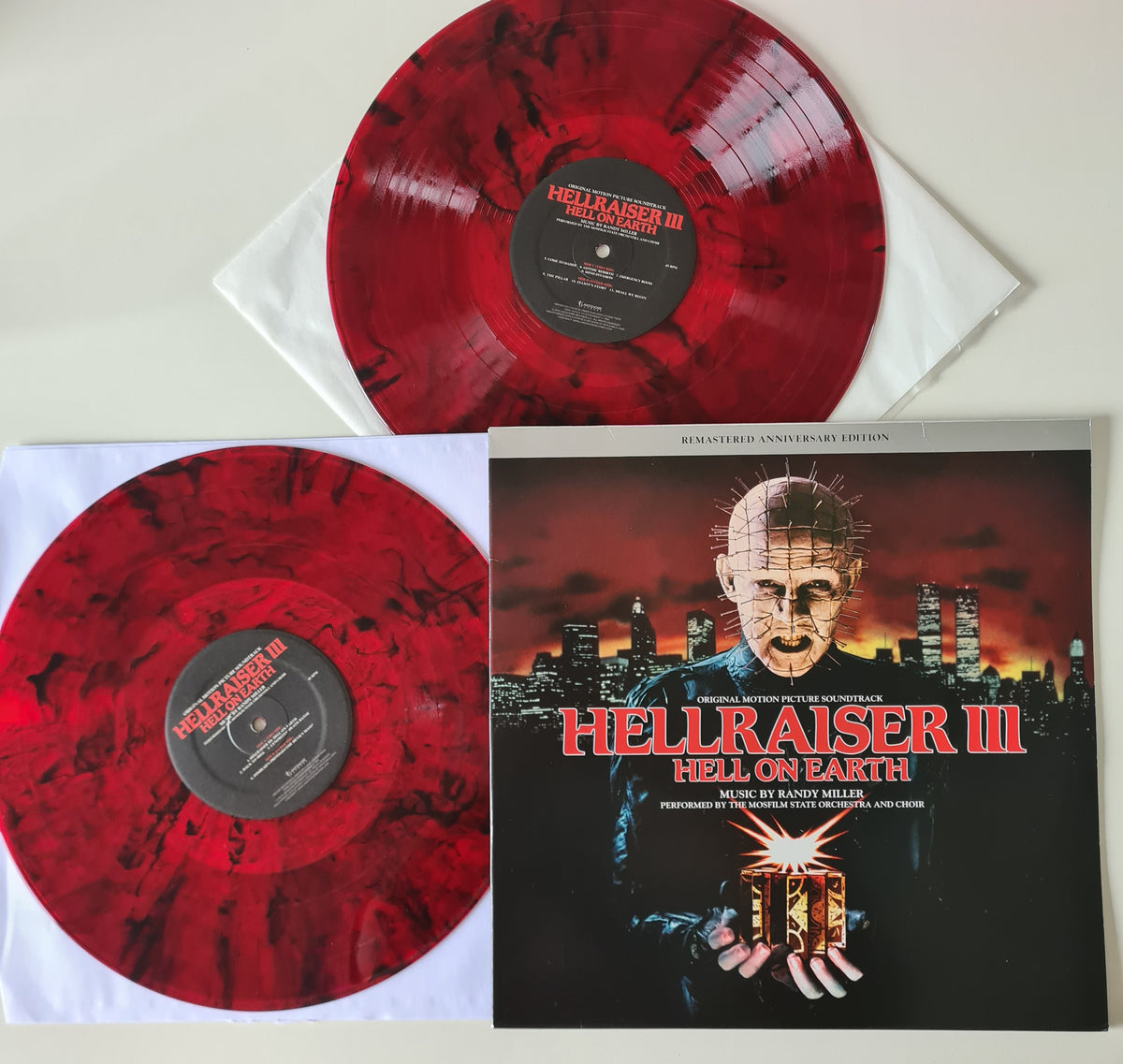 Randy Miller – Hellraiser III: Hell On Earth (Original Motion Picture Soundtrack) - 1992 (2019 USA Blood Red Vinyl Pressing)- Vinyl Record 2LP