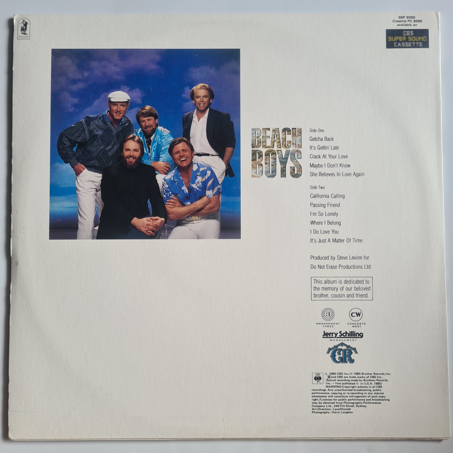 The Beach Boys – The Beach Boys - 1985 - Vinyl Record LP