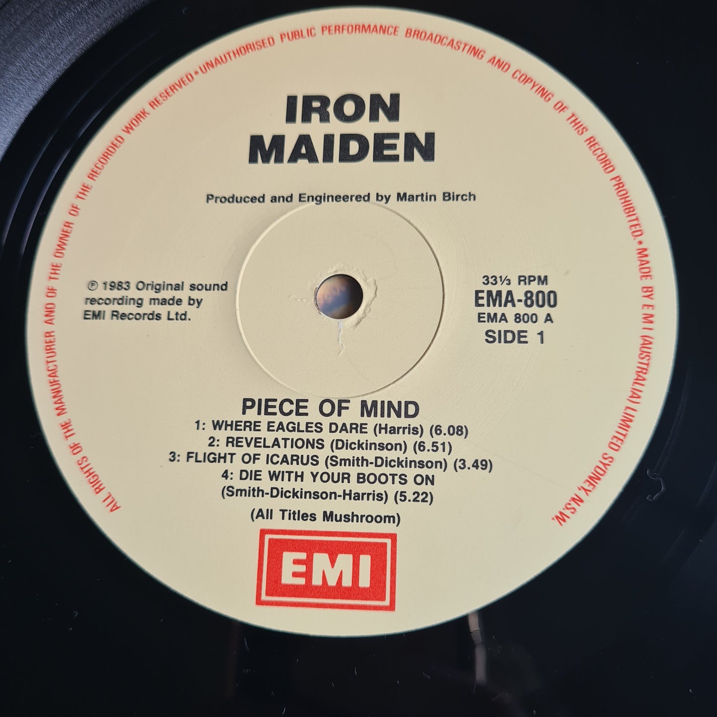 Iron Maiden – Piece Of Mind - 1983 (Gatefold) - Vinyl Record LP (Excellent)