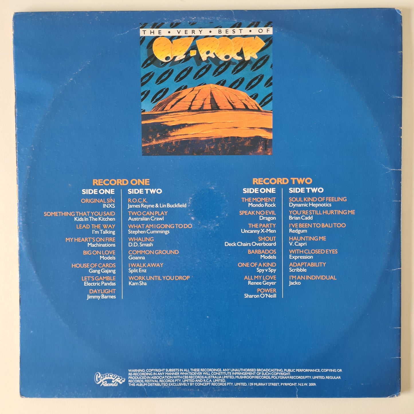Various Artists – The Very Best Of Oz-Rock - 1986 (Australian Only Pressing) - Vinyl Record 2LP