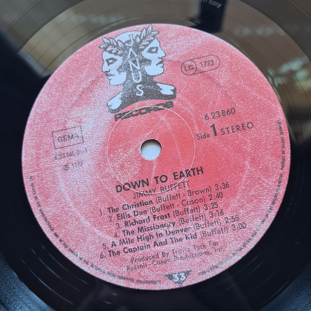Jimmy Buffett – Down To Earth (Debut Album) - 1970 (1979 German Pressing) - Vinyl Record LP *RARE*