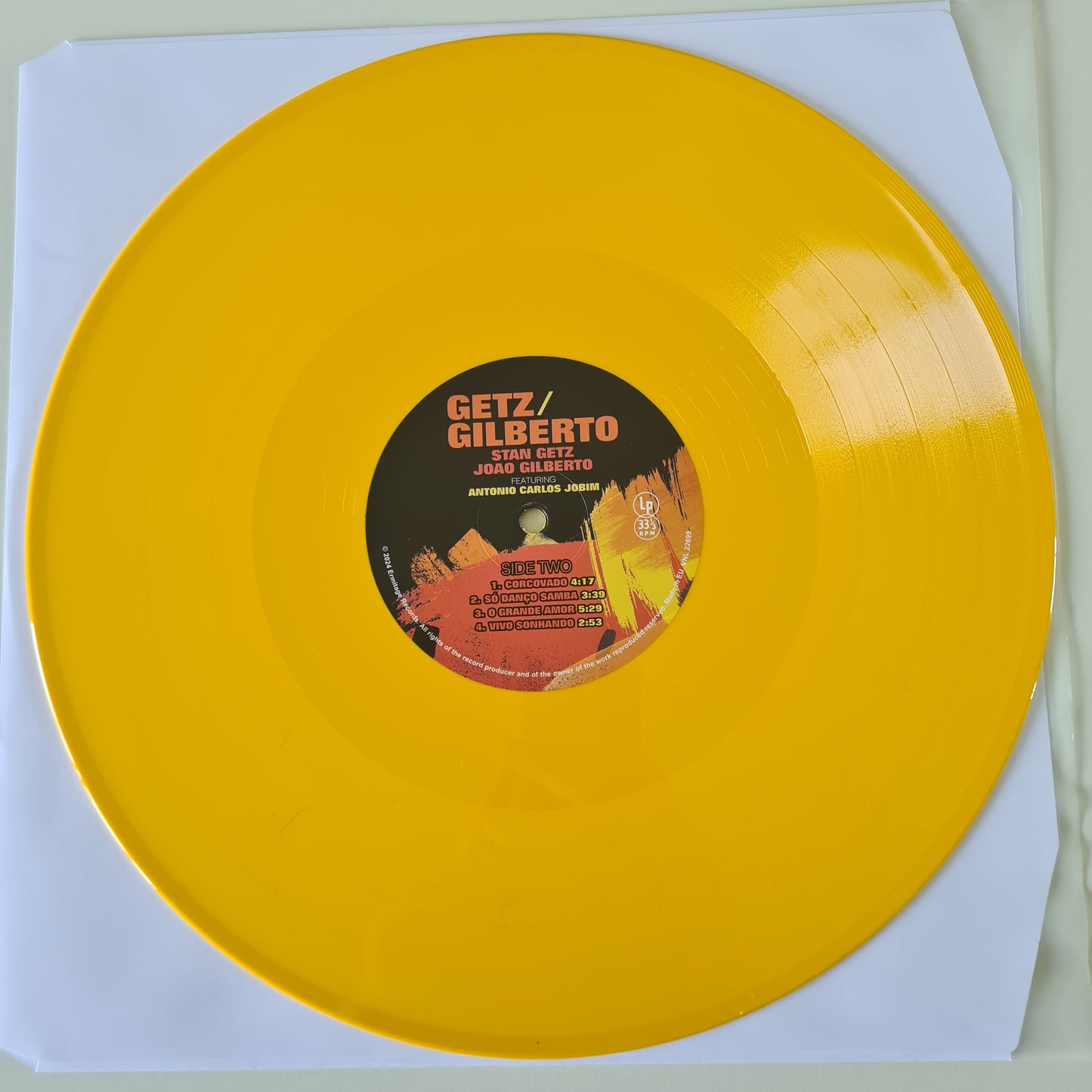 Stan Getz & João Gilberto Featuring Antonio Carlos Jobim  – Getz / Gilberto - 1964 (2024 Italian Yellow Vinyl Pressing) - Vinyl Record LP